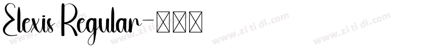 Elexis Regular字体转换 Elexis Regular字体转换